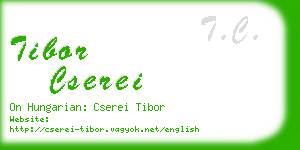 tibor cserei business card